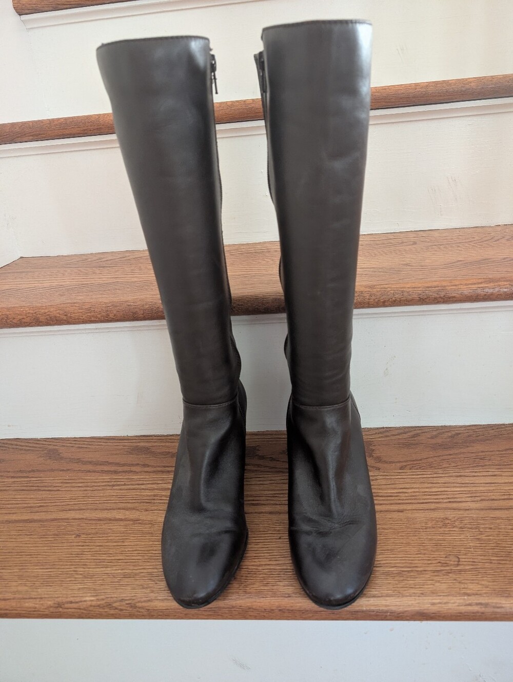 Arturo Chiang Tall Dark Brown Leather Boots